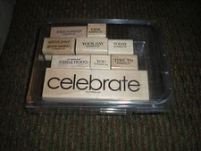 Stampin' Up Stamps Lot 9 Stamps Celebrate Friendship Life Your Day Scrapbooking