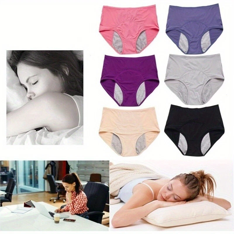 Women 6Pc Leakproof Underwear Incontinence Protective Discreet Leak Proof Pants - Image 4 of 4
