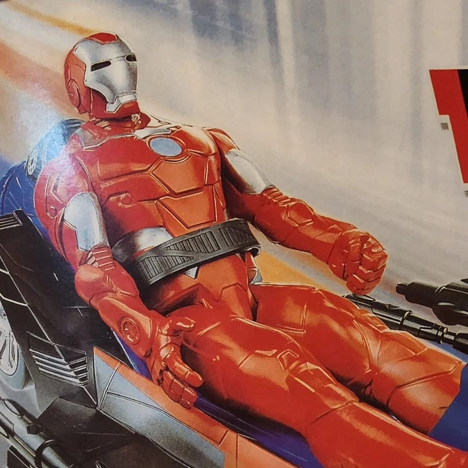 Figura de Iron Man Marvel Avengers Assemble con vehículo Battle Racer Titan Hero Foto 4 de 4