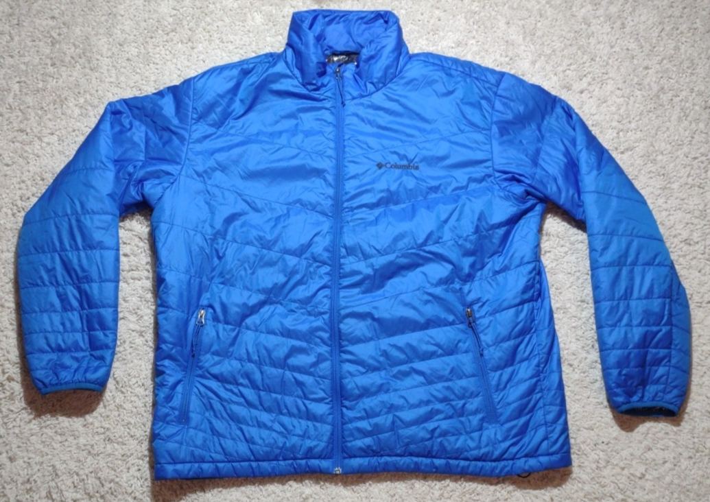 Columbia Men's XL Blue Crested Butte Omni-Heat Insulated Puffer Jacket-image