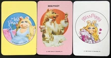 Miss Piggy Puppet Genuine Vintage 1980s MUPPETS Kids Cartoon Swap Cards Set of 3