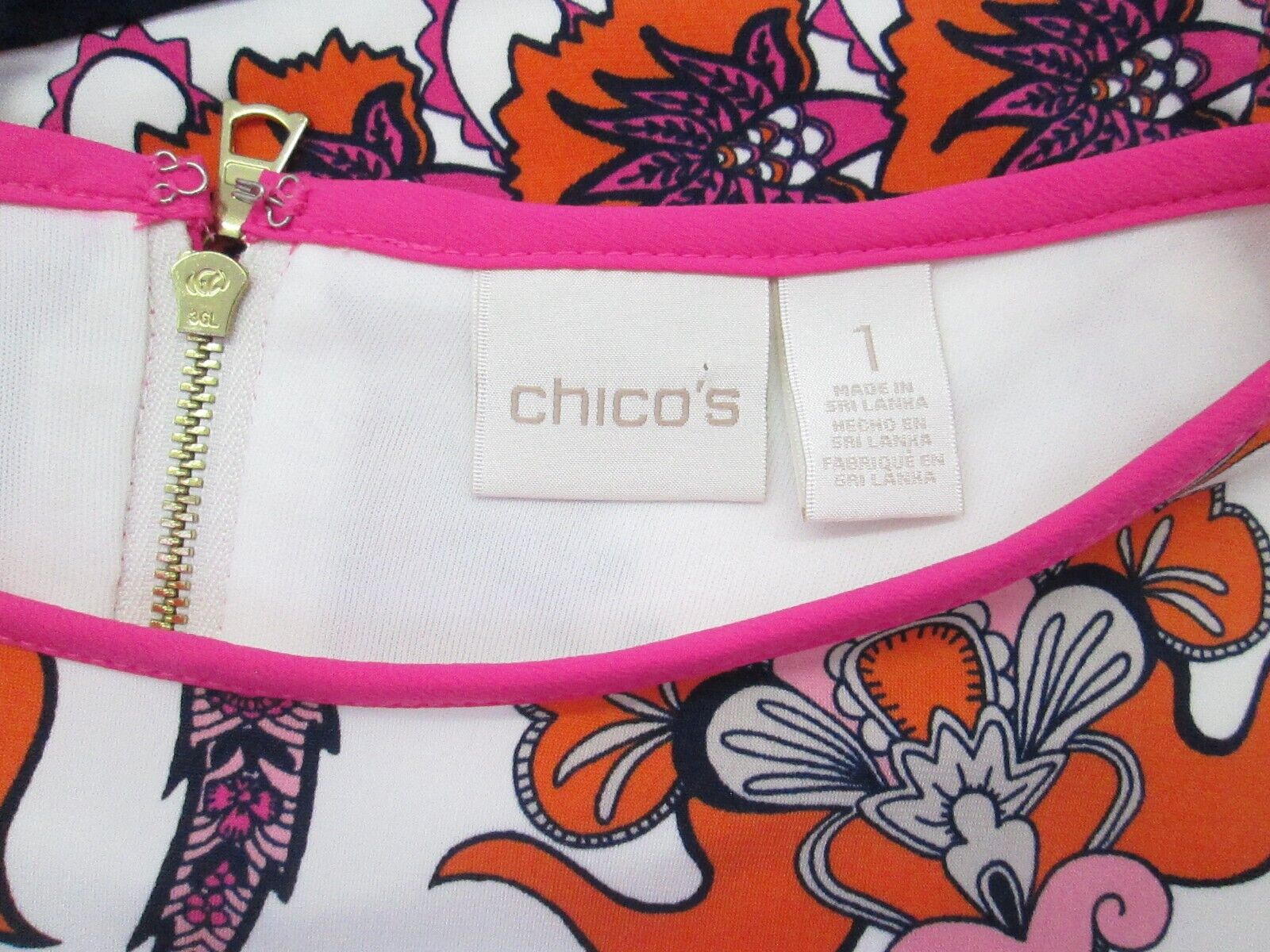 Women Chico's size plus1 floral Vintage style lin… - image 8
