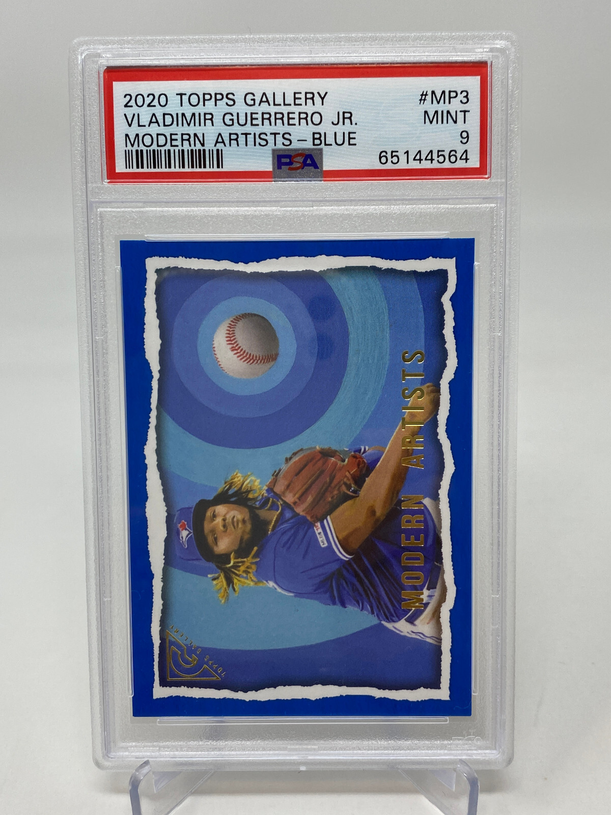 2020 Topps Gallery #MP3 Vladimir Guerrero jr Modern Artists Blue #26/99 PSA 9 view 10