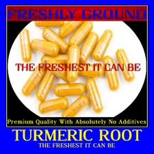 TURMERIC ROOT Curcumin  No Additives MAX High Potency 100 Vegetable Capsules
