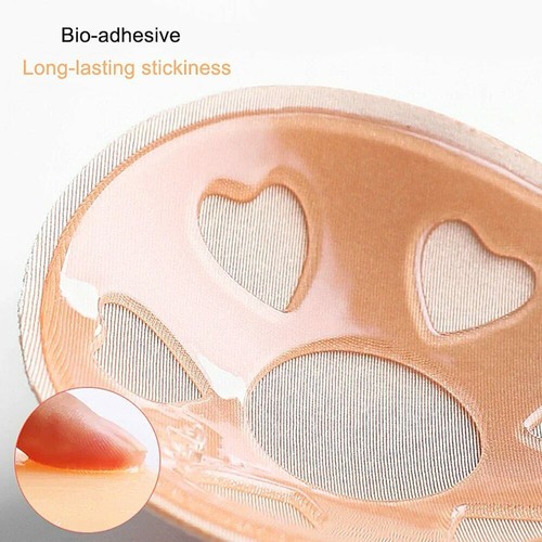 New Breast Invisible Lift Bra Push Up Tape Reusable Silicone Nipple Cover - Picture 11 of 20