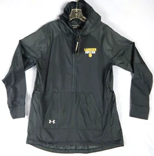 Under Armour Jacket Wms M BLACK UA Cross Town Anorak Hooded Logo Lassiter Soccer