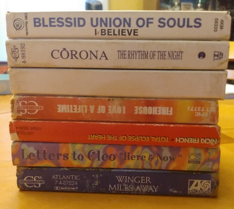 7xCassette SINGLE Lot (Promos:Letters To Cleo+Flaming Lips) Corona NYC Cover Art Foto 4 de 4