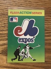 Montreal Expos 1990 Fleer Action Series  Logo Sticker