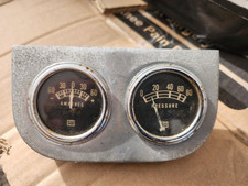 Vintage 4015-5-18 Auto Amperes 2525-5-218 Oil Pressure Gauges Aluminum Mount