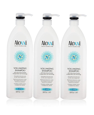 Aloxxi Volumizing Shampoo -  Helps Protect Hair Color 33.8 Oz Set of 3