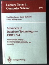Advances in Database Technology - EDBT '94 Lecture Notes in Computer Science 779