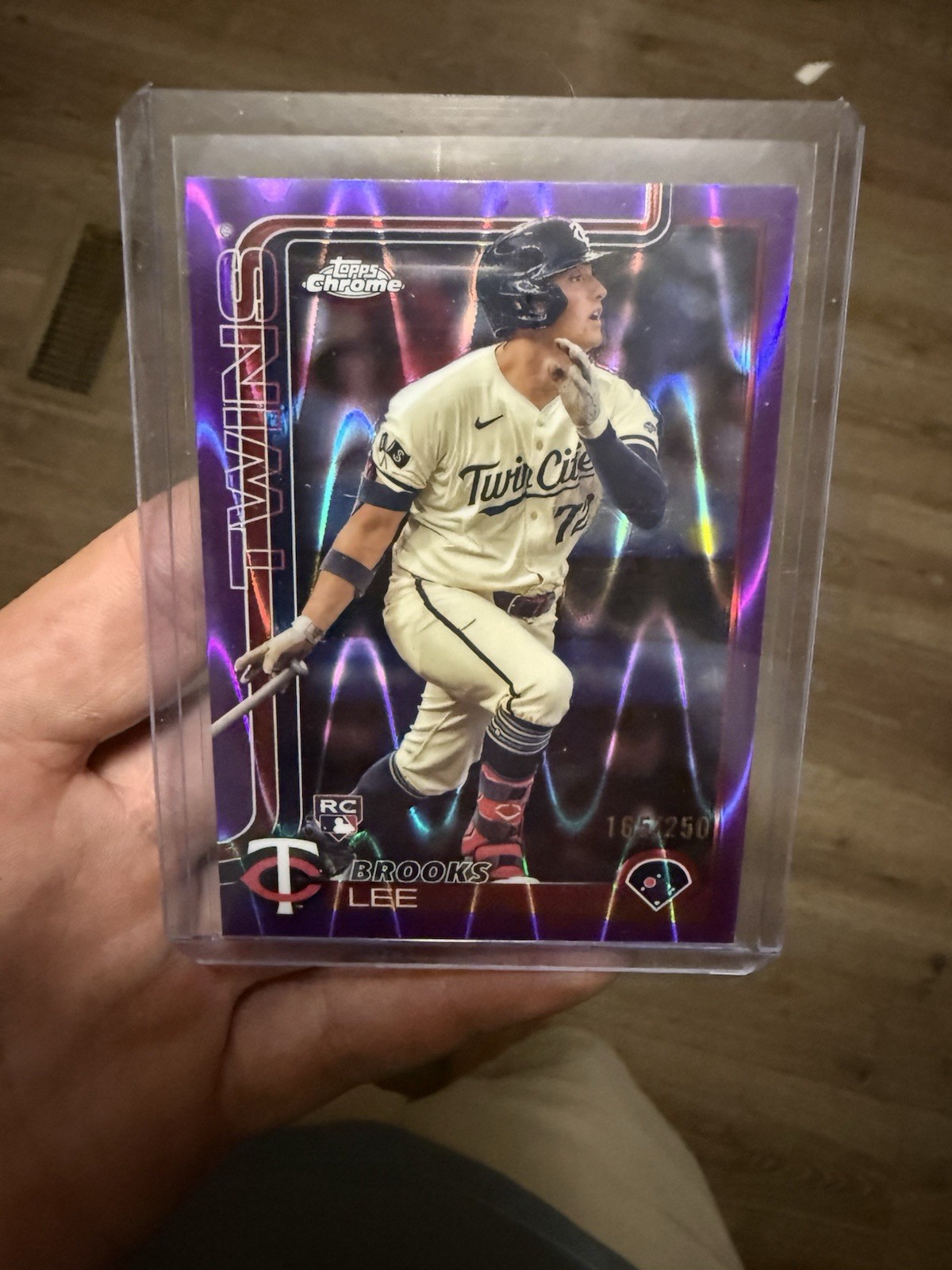 2025 Topps Chrome Baseball - Brooks Lee #234 Purple Raywave Refractor /250 (RC)