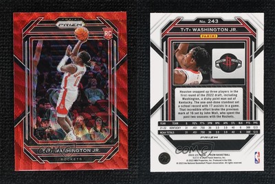 2022-23 Panini Prizm Ruby Wave Prizm TyTy Washington Jr #243 Rookie RC