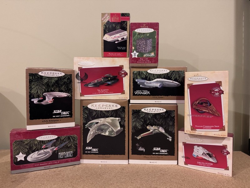 Lot of 10 Star Trek Hallmark Christmas Ornaments