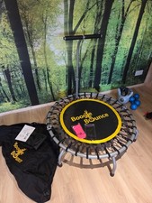 Boogie Bounce Fitness Rebounder Trampoline 110cm with Adjustable Handle & Socks