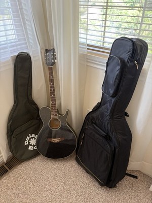 Daisy Rock Wildwood Acoustic/Electric Guitar in Rainbow Sparkle | eBay