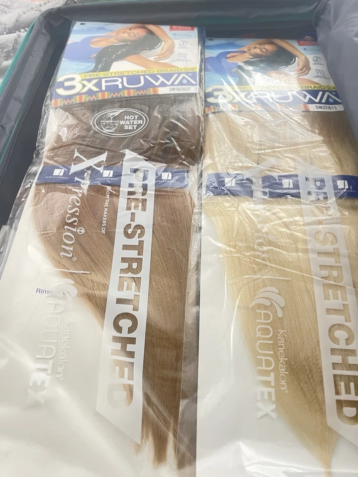 Lote de Cabello Ruwa Trenzado, Cabello Freetress Rizado Crochet, Nuevo Nunca Usado o Abierto! Foto 3 de 4