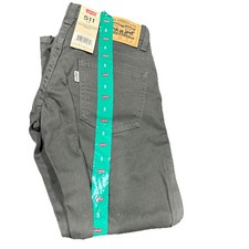 Levi's 511 Slim Kids Olive Jeans Pants Size 8 Reg Adjustable Waistband