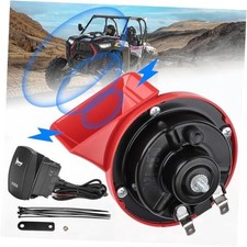 UTV ATV Horn Kit with Rocker Switch, 12V Upgraded 105DB Universal Loud SXS