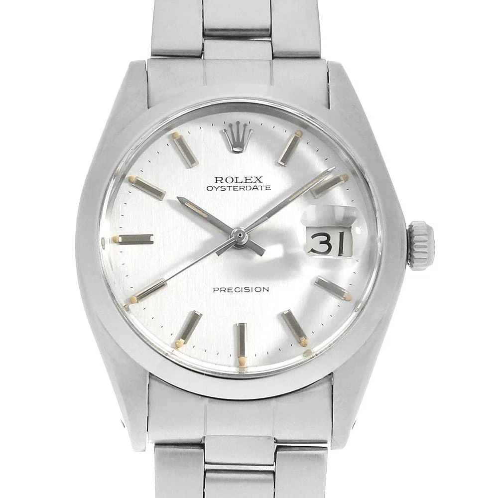 Rolex — ROLEX Oyster Date Precision 6694 Silver bar 23 Number antique mens