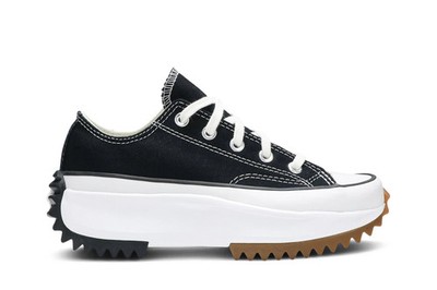 Converse Run Star Hike Mens 8 Womens 9.5 Black/White Platform Low Top Sneakers