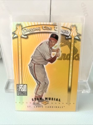 2001 Donruss Elite Passing the Torch Stan Musial & Tony Gwynn #PT-17 Gold /500