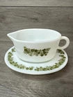 VTG Pyrex Corning Corelle Crazy Daisy Spring Blossom, Gravy Boat & Saucer Plate