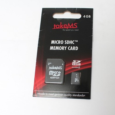 TakeMS Flash Micro Adapter  + SDHC Memory Card  4GB SD Nr.141