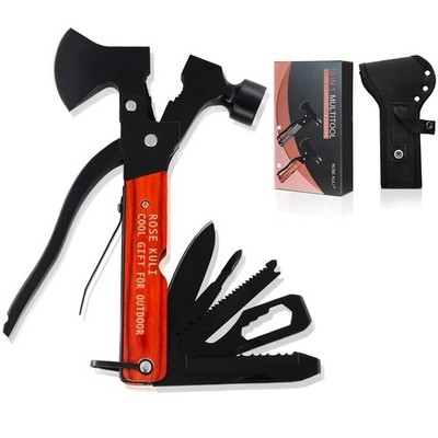 Camping Multitool Axe Hammer, 18 in 1 Multitool Hatchet Multitool Camping Too...