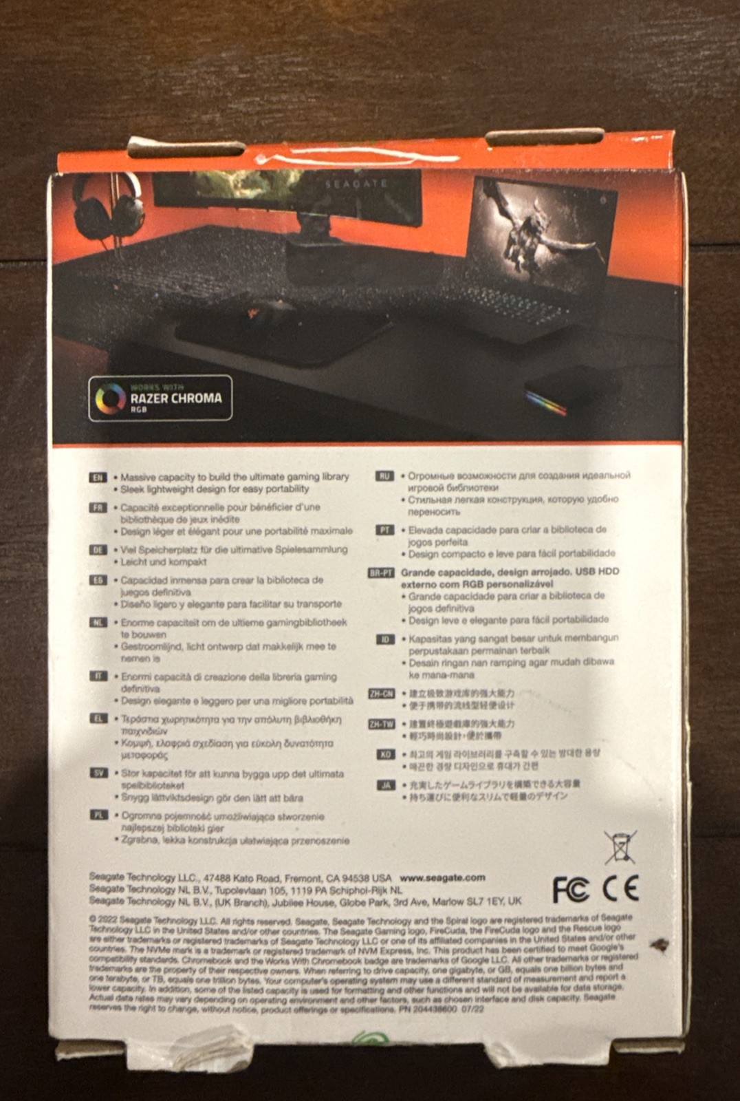 Seagate FireCuda 1TB Gaming External HDD USB 3.2 RGB STKL1000400 Rescue HDD NEW