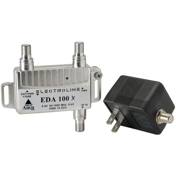 Electroline EDA100 Low Noise Mini CATV Cable and Antenna TV Amplifier +15dB NEW - Image 3 of 4
