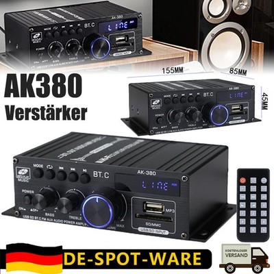 800W bluetooth Mini Verstärker HiFi Power Audio Stereo Bass AMP USB MP3 FM NEU