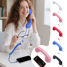 Retro Handset Headset Type C Wired Earphone With Microphone For iPhone Android