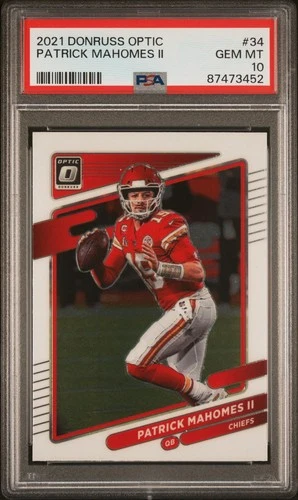 2021 Donruss Optic 34 Patrick Mahomes II PSA 10