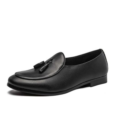 Men's Loafers Leather Dress Shoes Flat Soft Driving Slip-On Business Sneakers