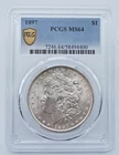 1897-P Morgan Silver Dollar PCGS MS64 Gold Shield Label - T404
