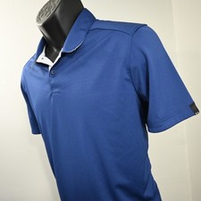 Oakley Golf Polo Blue Performance Tailored Fit Wicking Short Sleeve Mens Medium