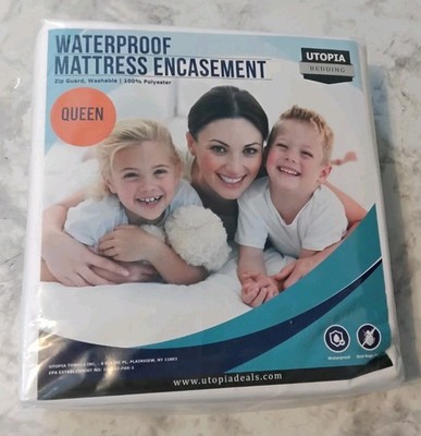 Utopia Bedding Zip Guard, Washable Waterproof Mattress Encasement Queen Size New