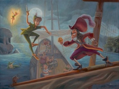 Battle For Neverland Angel Alvarez Limited Edition Giclée Disney Art Peter Pan