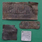 4 pcs Set Plates & plaques found with Metal Detector Soviet & Russian Empire