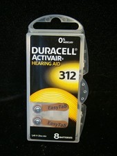 Duracell Activair 312 Hearing Aid Batteries 8ct exp. 04/27