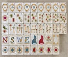 160 American Mahjong Tiles Engraved Painted
