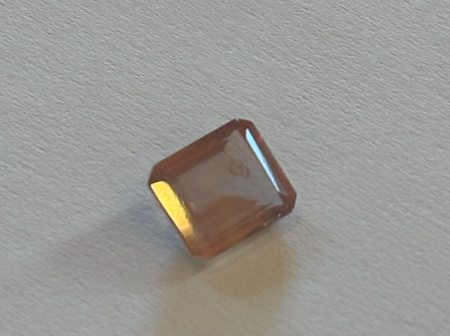 Saphir Orange De Tanzanie Naturel 3.5 Mm - 0.22 Ct - Traitement Diffusion Béryllium