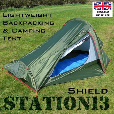 Leichtes 1 Person, 3/4 Season Backpacking Zelt - STATION13 'SHIELD' - 1,65 kg