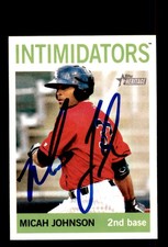 Signed Baseball Card Auto Micah Johnson 2013 Topps Heritage Minor League #106