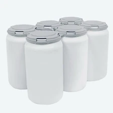 PAKTECH SILVER 6-Pack Plastic Can Carrier CASE Total 510 Pcs -Std Sz 202 - 260