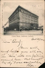 Anderson,IN Union Black 1904 Castle Madison County A.T. Stone 1c stamp Vintage