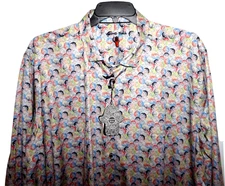 Visconti Long Sleeve Shirt BIG 2X Multi Color All Over Circle Pattern NWT