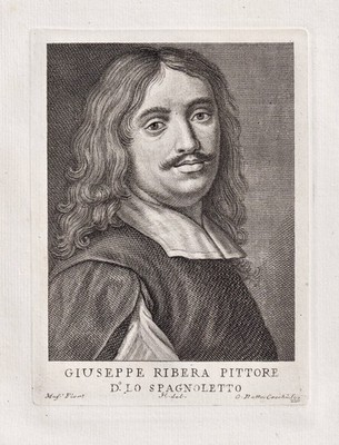 Jusepe de Ribera Spanish painter Napoli Baroque engraving Portrait 1770