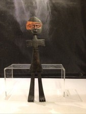 Vtg. African Hand Carved Akuaba Ghana Doll Statue Tribal Art 12  